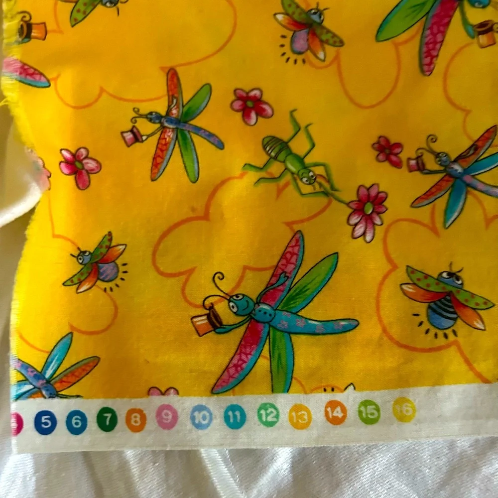 Yellow Black Pink White Timeless Treasures Buggy Print Cotton Fabric, sewing DIY